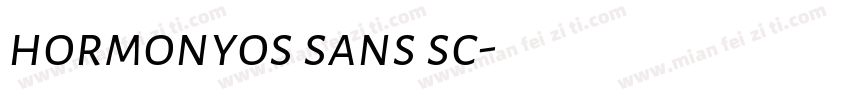 hormonyos sans sc字体转换